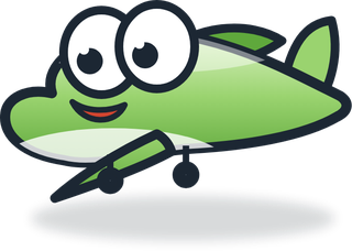 Green TTL airliner sprite from Plane Parade